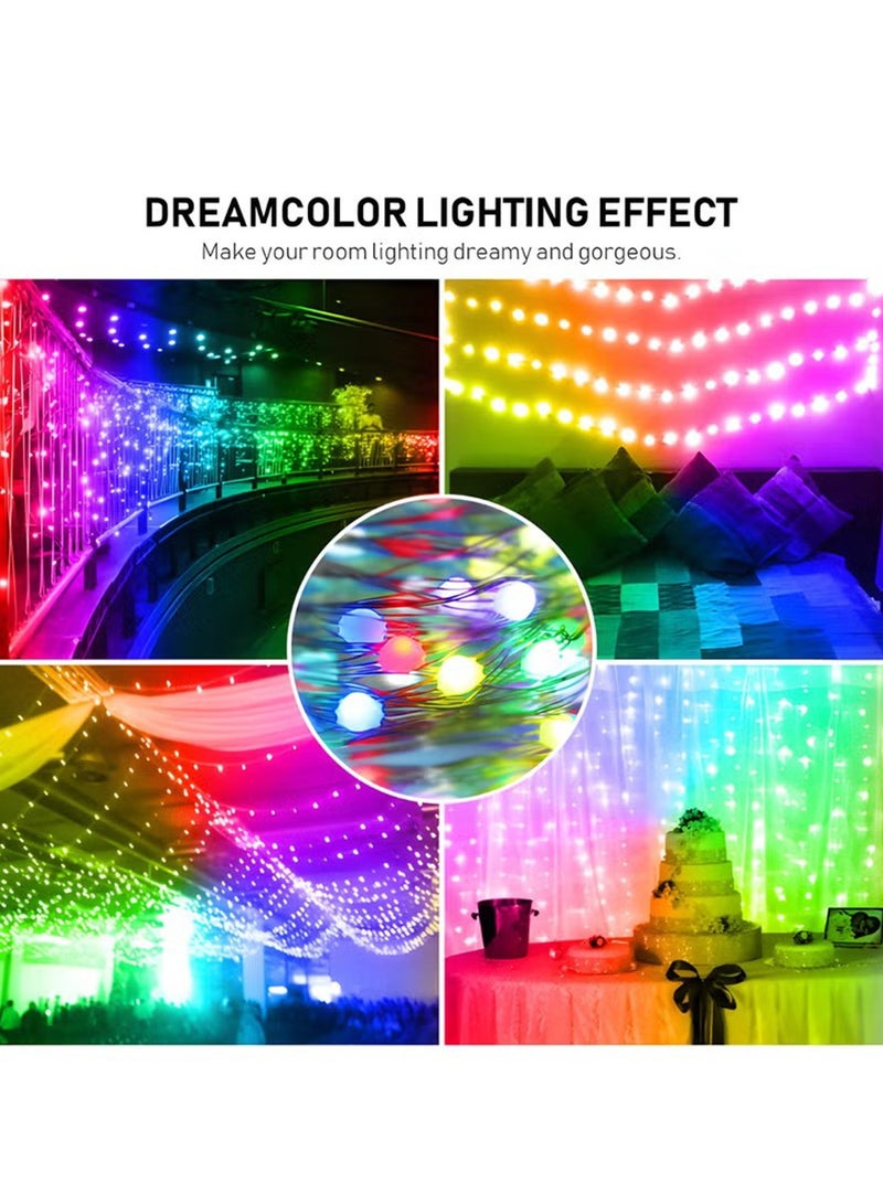 Intelligent LED Light String,LED Fairy Lights Colorful Copper Wire Fairy String Lights , 4 Music Modes, 2 APP DIY Modes, Bluetooth, USB Powered, Remote Control for Wedding Party Home Decoration,10M - Image 2